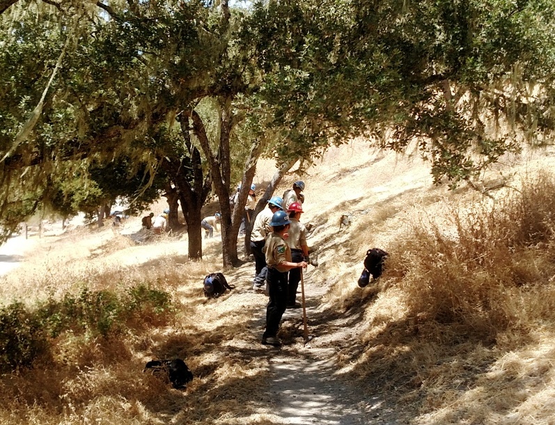 Tread reshaping on the Marj Mackey Trail.